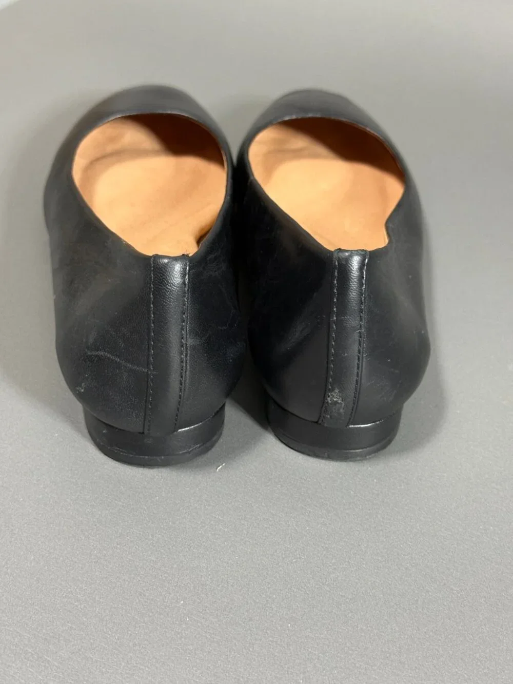 Vintal black leather flat shoes
